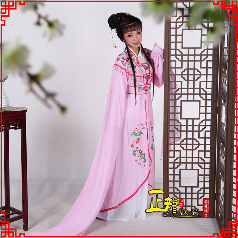 西宁花旦黄梅戏服古装戏服水袖戏剧假云肩长披